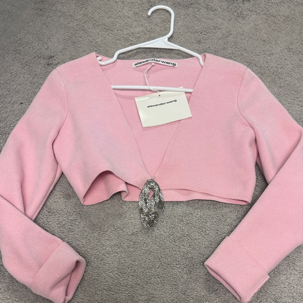 Alexander Wang Blush Pink Cropped Top